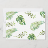 Safari Jungle Party Tropical Greenery Birthday  招待状 (裏面)