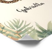 Safari Jungle Personalized Name Monogram G Nursery ポスター (角)