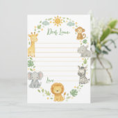 Safari Jungle Time Capsule Note Message Card サンキューカード (スタンド正面)