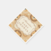 Safari Lion Baby Shower スタンダードカクテルナプキン (角)