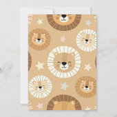 Safari Lion Baby Shower 招待状 (裏面)