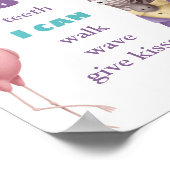 Safari Milestone First誕生日ボードポスター ポスター (角)