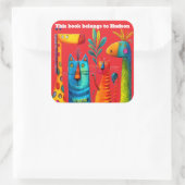 Safari Pals Abstract Sticker スクエアシール (バッグ)