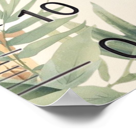 Safari Personalized Name Monogram F Growth Chart ポスター (角)