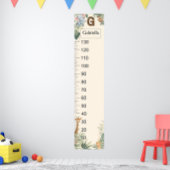 Safari Personalized Name Monogram G Growth Chart ポスター