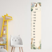 Safari Personalized Name Monogram J Growth Chart ポスター