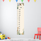 Safari Personalized Name Monogram K Growth Chart ポスター