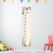 Safari Personalized Name Monogram N Growth Chart ポスター