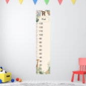 Safari Personalized Name Monogram R Growth Chart ポスター
