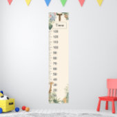 Safari Personalized Name Monogram T Growth Chart ポスター