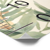 Safari Personalized Name Monogram Y Growth Chart ポスター (角)