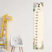 Safari Personalized Name Monogram Z Growth Chart ポスター