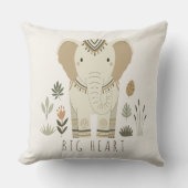 Safari Portrait Elephant Ivory ID1264 クッション (正面)