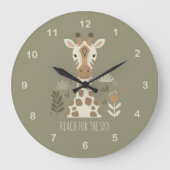 Safari Portrait Giraffe ID1264 ラージ壁時計 (正面)