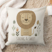 Safari Portrait Lion Ivory ID1264 クッション (ブランケット)