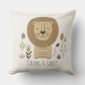 Safari Portrait Lion Ivory ID1264 クッション (正面)