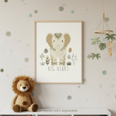 Safari Portraits Elephant Ivory ID1264 ポスター