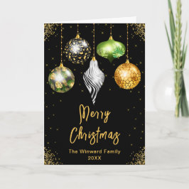 Safari Print Ornaments Merry Christmas シーズンカード