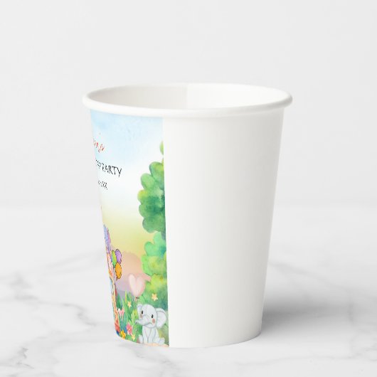 Safari Ride Jungle Fun Style Birthday Party Cups 紙コップ (左)