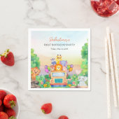 Safari Ride Theme Wild One Boy 1st Birthday スタンダードカクテルナプキン (インサイチュ)