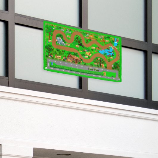 Safari Roads for Cars 2 1/2' x 4' 横断幕 (ビルの外側)