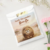 Safari Roaring One Fluffy Leopard Birthday Party フェイバーバッグ (封をした状態)