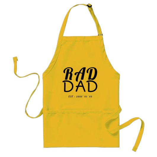 Safari Sand Canvas RAD DAD YELLOW Original スタンダードエプロン (正面)