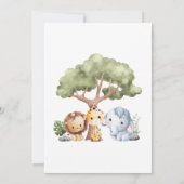 Safari Spanish Baby Shower Boy invitation 招待状 (裏面)