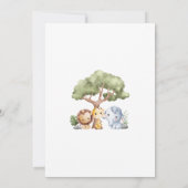 Safari Spanish Baby Shower Girl invitation 招待状 (裏面)