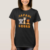 Safari Squad baby elephant lion and giraffe   Tシャツ (正面)
