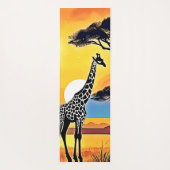 Safari Sunset: Giraffe's Embrace ヨガマット (裏面)