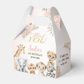 Safari Sweet Girl Floral Birthday  フェイバーボックス (裏面サイド)