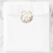 Safari Sweet Girl Floral Birthday  ラウンドシール (バッグ)