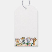 Safari Thank You Favor Jungle Zoo Party Animals ギフトタグ (裏面)