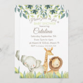 Safari Theme Baby Shower Invitation 招待状 (正面/裏面)