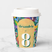 Safari Theme Birthday Custom Age Name 紙コップ (裏面)