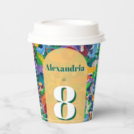 Safari Theme Birthday Custom Age Name  紙コップ