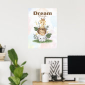  safari themed uplifting nursery wall poster ポスター (ホームオフィス)