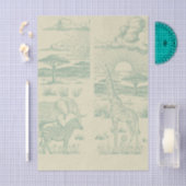 Safari Toile, Baby Wild Adventure Green 薄葉紙 (クラフト)