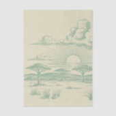 Safari Toile, Baby Wild Adventure Scene Green 薄葉紙 (正面)