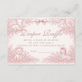 Safari Toile Diapper Raffle エンクロージャーカード (正面)