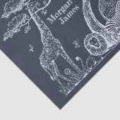 Safari Toile, Neutral Baby Wild Adventure Navy 薄葉紙 (詳細)