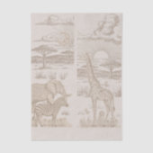 Safari Toile, Neutral Baby Wild Adventure Sides 薄葉紙 (正面)