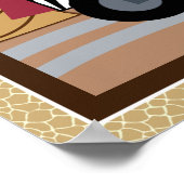 Safari Train Animals Nursery Art Poster ポスター (角)