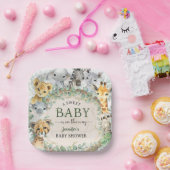 Safari Tropic Jungle Animals Baby Shower ペーパープレート (パーティー)