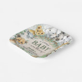 Safari Tropic Jungle Animals Baby Shower ペーパープレート (傾斜あり)