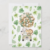 Safari Truck Balloon Baby Shower 招待状 (裏面)