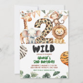 Safari two wild birthday 招待状 (正面)