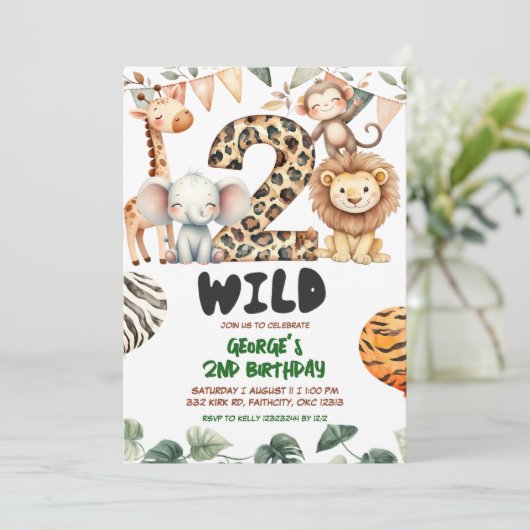 Safari two wild birthday 招待状 (スタンド正面)