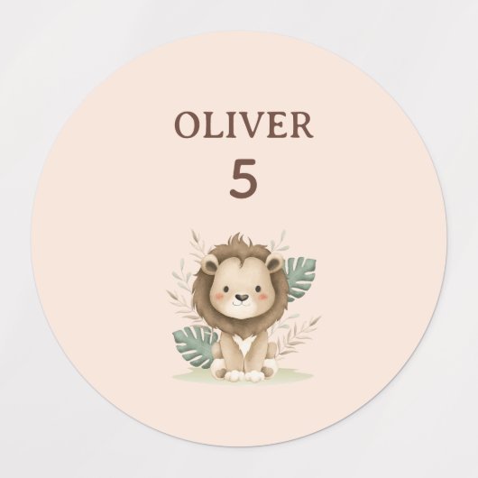 Safari Waterproof Labels, Oliver's Name Labels  ラベル (デザイン2)